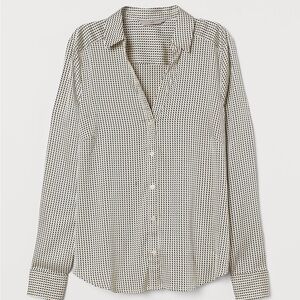 H&M // Monochrome Geometric Blouse